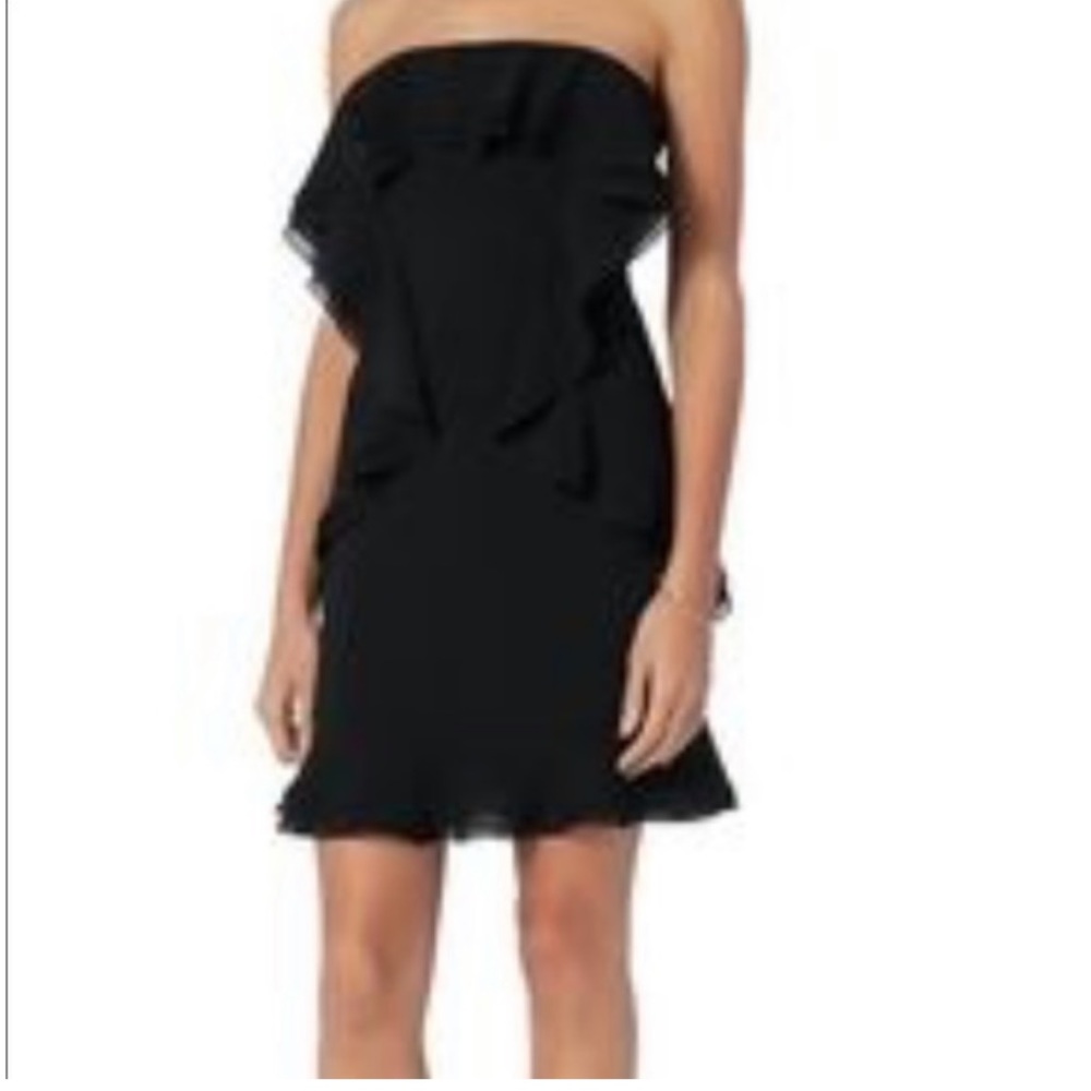 Intermix Strapless Ruffle Mini Dress